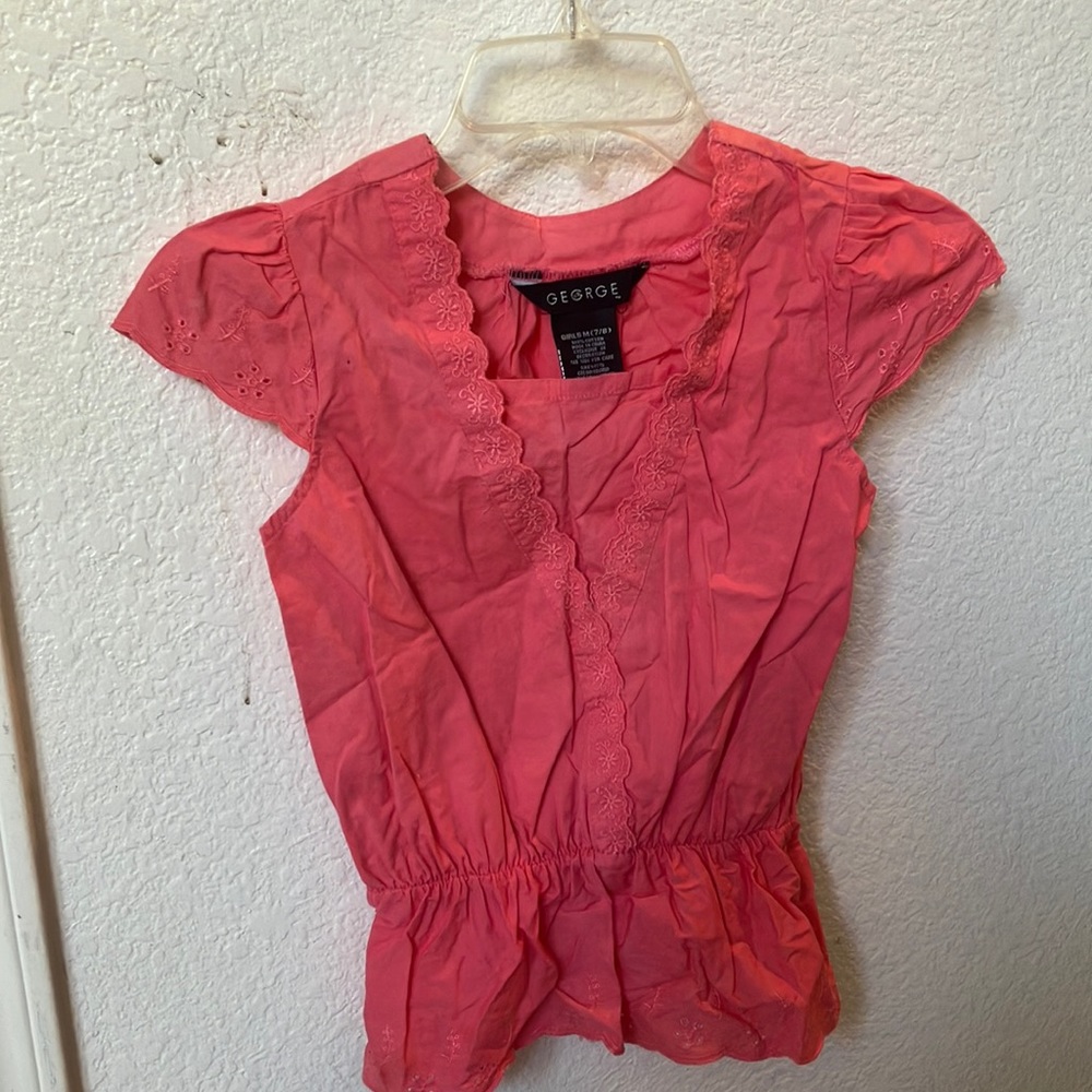 FINAL MARKDOWN Girls George peasant style top medium